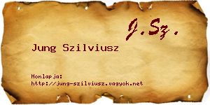 Jung Szilviusz névjegykártya